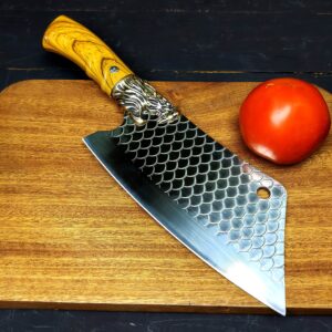 An Excellent Stainless Steel Kitchen Knife, Multi-Functional Chef Knife, Bone Chopping Knife, Professional Slicing Knife. Ergonomic Handle Design. This Knife Will Make Your Kitchen Time Easier and More Enjoyable. A Surprising Gift