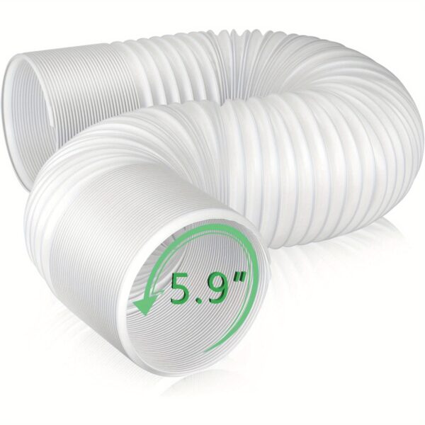 Flexible Air Conditioner Exhaust Hose, 5.9" Diameter Clockwise Air Conditioner Hose, Length up to 80", Compatible with Danyang and LG Air Conditioning Parts Portable Air Conditioner Exhaust Hose