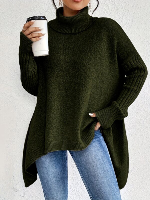 New Autumn and Winter Women's Casual Long Sleeve High Neck Pullover