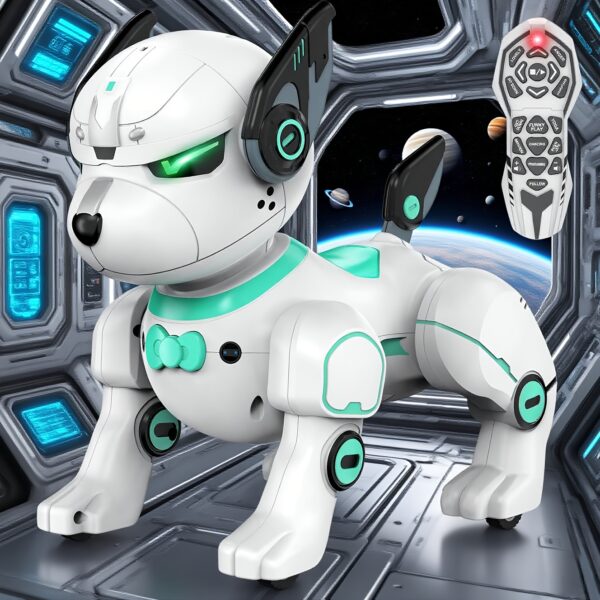 2025New Intelligent Black Technology Robot Dog Cute Companion, Playmate, Future Technology, Christmas And Halloween, Birthday Gift