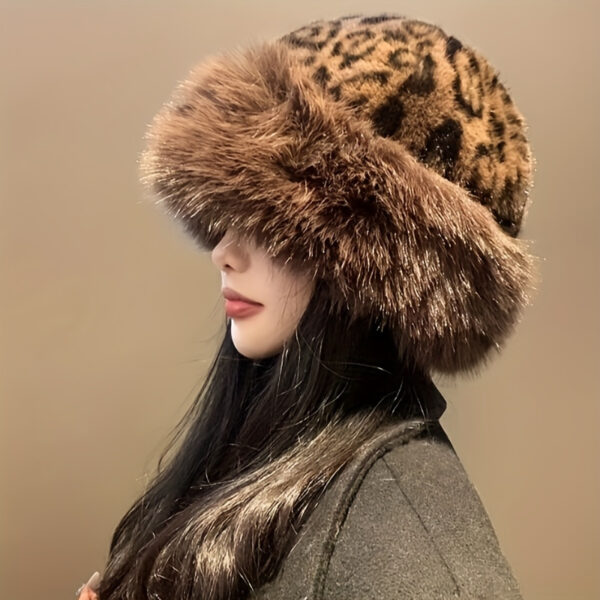 Women's Winter Leopard Print Fleece-Lined Beanie - Lightweight, Warm Outdoor Fashion Headwear, Essential Cold-Weather Accessory for Autumn and Winter, Gift for Mother's Day, Father's Day, Independence Day, Music Festivals, Running of the Bulls, Edinburgh International Arts Festival, Halloween, Hanukkah, Christmas & Holiday Celebrations