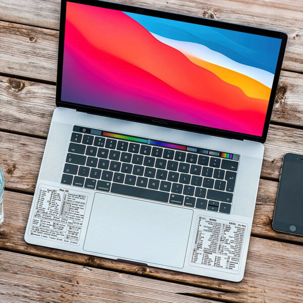 4fd7c96d67f14f12bef129f30123f4e5-goods.jpeg 2pcs/1set Mac OS and Word/Excel keyboard shortcut stickers- Quick reference for MacBook Air/Pro/iMac/Mini to improve productivity and workflow