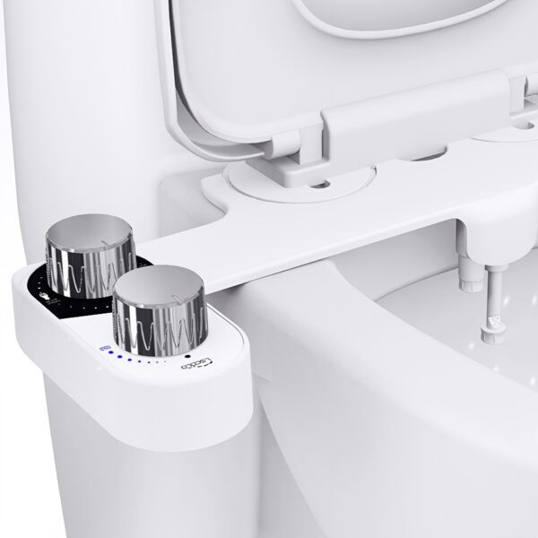 Dual Retractable Nozzles Bidet, Non-Electric Adjustable Water Pressure for Hygienic Rear & Feminine Wash, Hygienic Cleaning, Selfcleaning Toilet, Contemporary Design, Compact Accessory, Highquality Nozzle, Lightweight Bidet, Toilet Seat Kit, Nonelectric Bidet, Familyfriendly Product, Bathroom Upgrade