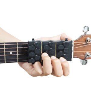1pc Guitar Chord Helper Tool with Chord Chart - Pain-Free Practice Aid for Beginners, Finger & Players, Guitar String Tuner-Free Changer (Fits All Guitars, Acoustic/) - Learn Chords Easily, Guitar Tools