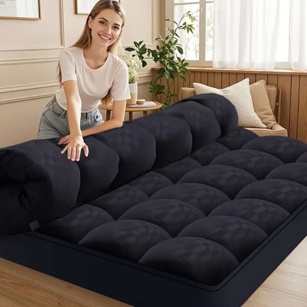 Extra Thick Mattress Top Layer - Cooling Breathable Quilted Mattress Pad with Deep Pockets (8-21 Inch), Machine Washable Bed Cushion Cover - Heavy Duty Mattress Protector for Pressure Relief & Spinal Support, Fits All Mattress Types - Ideal for Couples, Heavy Sleepers, Home or Hotel Use, Mattress Protector, Comfortable Sleeping, Sleek Design, Durable Construction, Comfortable Sleep, Couples Bedding, Modern Bedding, Highquality Material