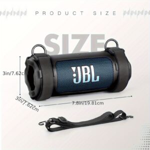 [No for jbl Speakers][No for jbl Speakers][No for jbl Speakers]1pc for Jbl FLIP 7 Audio Silicone Case - Shockproof & Scratch-Proof Protective Cover with Carrying Strap, Blue Mesh Design, Durable Storage Bag for Outdoor Use, Portable Speaker Case, Stylish Accessory, Scratchresistant Material[No for jbl Speakers][No for jbl Speakers][No for jbl Speakers]