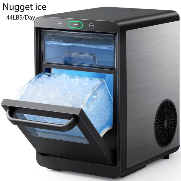 Ice Maker Machine 33/35/44Lbs Golden Nugget Ice Maker+26Lbs Bullet Ice Maker - Portable Soft Chew Ice Maker Machine - Ice Maker Machine With Basket, Shovel, And Automatic Cleaning, Suitable For Home/kitchen/camping/outdoors