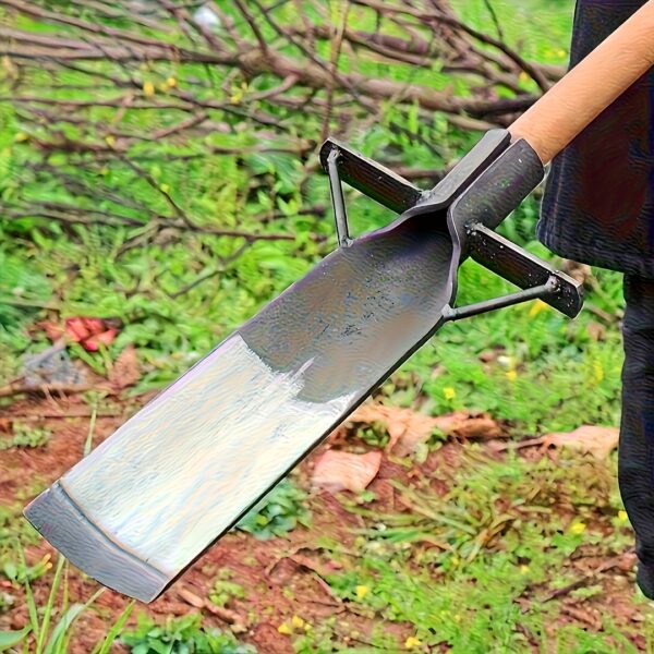 5486dc59-d084-4a29-a87c-6a1acc376e24.jpg 1pc Heavy-Duty Manganese Steel Garden Shovel with Long Handle & Wide Blade - Hardened Cutting Edge, Multi-Functional for Transplanting, Digging, Root Removal - Durable Outdoor Tool for Gardening, Landscaping, Yard Work, Garden Shovel Tool, Robust Tool Design, Sturdy Construction, Landscaping Equipment, Ergonomic Grip, Highquality Metal, DIY Enthusiasts
