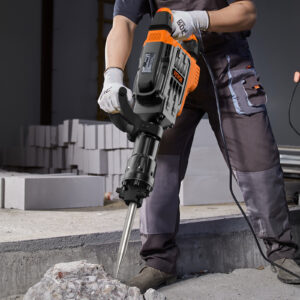 55bbcf09-b3c7-462d-ba6d-d3d5af610a91_1600x1600.jpeg.format.jpg VEVOR Demolition Jack Hammer, 3500W Jack Hammer Concrete Breaker, 2pcs Chisel with Gloves & 360°C Swiveling Front Handle for Trenching, 1900 BPM Heavy Duty Electric Jack Hammer, Orange/Black