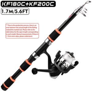 576f7df6-86fb-4be6-83b3-93699a3eb7fe.jpg PROBEROS Telescopic Fishing Rod - Fast-Retracting Lightweight Baitcasting/Presharged Fishing Pole with, Glass Fiber Construction, Extendable Shaft for Freshwater/Saltwater Fishing - Ideal Gift for Anglers (4.9ft/5.6ft), Angler Equipment, Sleek Design, Durable Construction, Outdoor Sportsmen