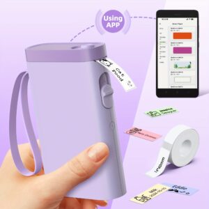 P21 Wireless Thermal Label Maker Machine with 1 Roll Of Paper, Intelligent Portable Printer, High Quality Printing, Multiple Creative Function&Templates - for Office, Home, School to Notes, And Memos