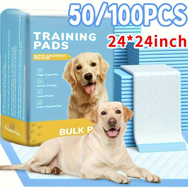 23.62"*23.62"In Worry-Free Pet Parenting, Ultra Absorbent Potty Pads for Home, Travel, Camping, Mess-Proof Backing, 300% Thicker for Active Dogs (50/100/200/300/400 Pads)