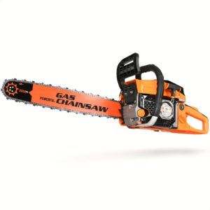62cc Gasoline Chain Saw - Powerful 2-stroke Engine, 20-inch Handheld Cordless Gasoline Chainsaw, EfficientTree, Wood, Farm Cutting, And Ranch Garden Tools.It's The Best Halloween Gift for My Husband And Father
