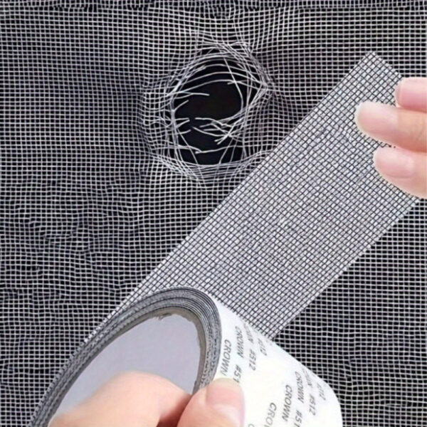 59fce2c3fdd14221b19cd68bc21ff556-goods.jpeg 1/ 2/ 3/ 4pcs Waterproof Screen Tape, Self-Adhesive Insect Net Repair Tape, Strong Adhesive for Doors/ Curtains, Other Materials, Recommended for Plastic Surfaces, 78.74inch Long
