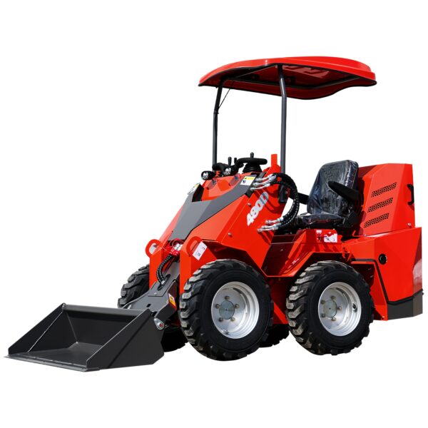 5a32a5cd-324b-4fb9-b8f1-8cccbd4fbf44.jpg Ride-On Wheeled Mini Skid Steer Loader With 23HP RATO V-Twin Air-Cooled Gas Engine & Bucket, In-Stock In The US, Compact Design For Yard Work, Landscaping, Construction, Material Handling