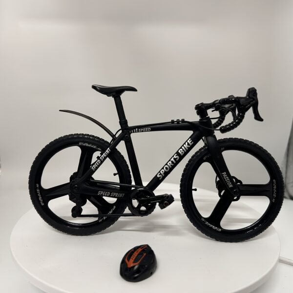 Zinc Alloy Mountain Bike Model - Realistic White & Black Sport Bike Replica with Detailed Frame, Wheels, and Components - Durable Collectible Toy for Boys, Mountain Bike Accessories