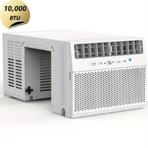 5bde9bca-52a9-4270-acb5-7f3dd9f72a0b.jpg 10000 BTU Quiet Window Air Conditioner with 6 Cooling Modes, 24H Timer, Energy-Saving Design, Full Window View & Remote Control - White, Small Window Air Conditioner, Portable Air Conditioner for Large Room, Air Conditioner Portable, Portable Air Conditioner, Small Air Conditioner for One Room, Sleek Design, Sturdy Build, Durable Construction, Guest Room Ac, Home Use