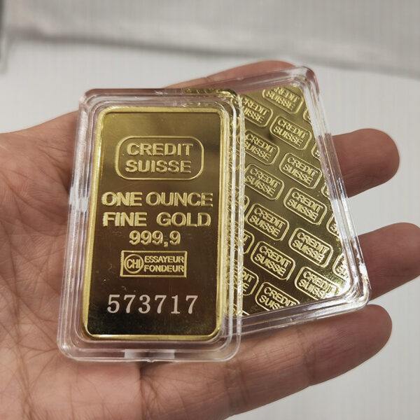1-Bar Susie Golden Mint Series Swiss Bank Golden Bar -.9999 Fine Metal, Credit Suisse Inspired Design, Collectible Investment Coin with Serial Number & Authenticity Certificate - Ideal Gift for Wealth Preservation or Swiss Banking History Enthusiasts