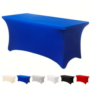 10 Pack All-inclusive Rectangular Table Cover, Wrinkle-resistant Washable Spandex Tablecloth, Reusable Elastic Table Cover, Suitable For Wedding Banquets, Business Events, Holiday Celebrations, Birthday Parties