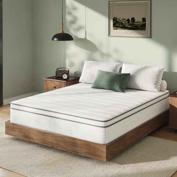 Novilla 6 Inch 8 Inch Hybrid Foam Mattress, SmartS Coil, Pillow Top Design And Motion Isolation