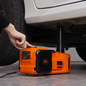 HAPPYBUY Electric Hydraulic Car Floor Jack 5 Ton 12V Built-in Tire Inflator Pump