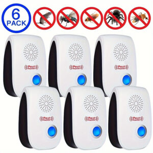 6/8pcs-Upgraded ultrasonic insect repellent, indoor ultrasonic insect repellent, electronic plug insect repellent control