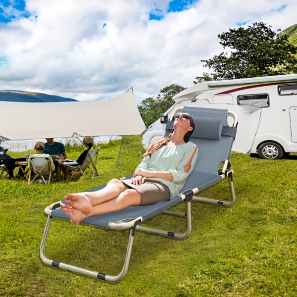 64b3a88e-da64-40dc-bf83-93a00faf3d7a.jpg Outdoor Folding Bed, Lightweight, Portable, Stable And Load-bearing, Suitable for Multiple Scenarios, Camping, Picnicking, Lunch Break. There Are Two Specifications: with Cushion And Without Cushion. Only for Outdoor Use.