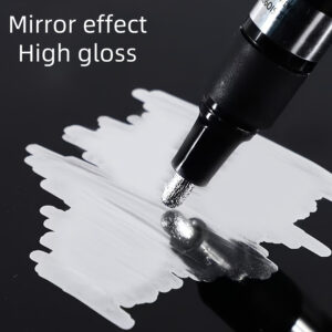 3pcs Silvery Chrome Mirror Surface Results Marker Pens - Quick Drying Waterproof, Suitable for Cards, Posters, Coffee Cups, Ceramics, and Glass Crafts