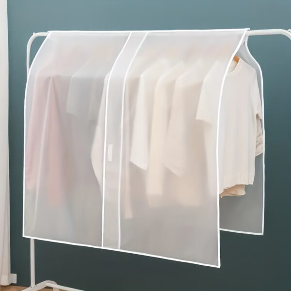 1pc Household Clothing Dust Cover Semi-Transparent Dust Cover Wardrobe Storage Set Hanging Bag Dust Bag