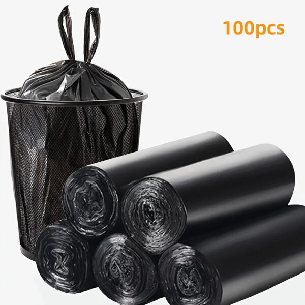66716a48-7596-4555-805c-5097ccee8cdf.jpg 5 rolls of 100 black portable trash bags - suitable for offices, kitchens, living rooms, bathrooms, outdoors and other multi-purposes
