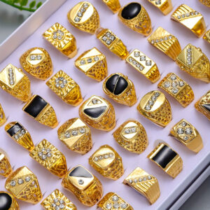 670d18b4e5d2466c80f1adaac9672225-goods.jpeg 20pcs Rings Random Sizes and Styles for Casual Attire and Parties Perfect Holiday Gifts Durable, High-End Men's Rings