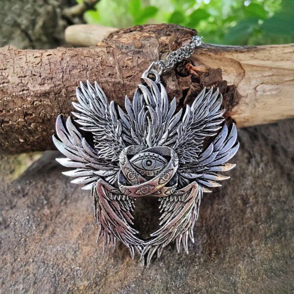 [Vintage Winged Demon Eye Pendant] Vintage Fashion Winged Demon Eye Pendant Necklace Versatile Necklace For Gifting Parties
