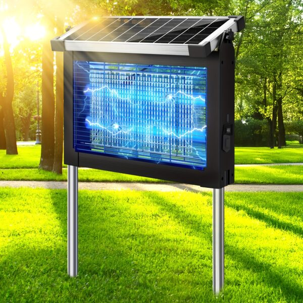 6836048c-6ae5-4008-884e-62241bb7c76c.jpg Solar-Powered Bug Zapper Outdoor, Bug Zapper 4500V Electric Shock, Portable Fly & Pest Repeller, 10FT Extension Cord, Auto/Manual Dual Modes, Rechargeable Design, Ultimate Insect Trap For Patio, Yard, Home, Garden & Camping