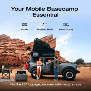 ECOFLOW Rapid 20W Charger with WAVE 3 Portable Air Conditioner (Battery not included), 1800W/6100 BTU Cooling and 2000W/6800 BTU, HyperSpeed Climate Control, 1000W Fast Charging in 4500 Seconds, 8H Wireless Running, for camping, RVs (Wave 3 and Rapid Separate shipment)