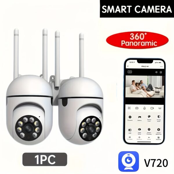 [Wireless Security Camera] Wireless Outdoor Security Camera with Color Night Vision, HD WiFi, Motion Detection & Visual Alerts – Indoor/Outdoor Use, Wall-Mounted Design, Home Surveillance System | Techsavvy Gadget | Advanced Electronic Camera, Ideal Holiday Gift