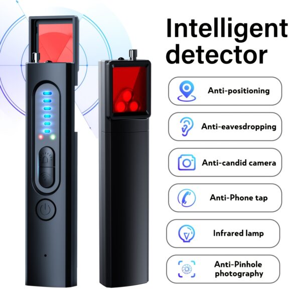 6a3d1e05-550d-4229-bc7e-7ba8a64ec4c1.jpg 2025 Upgraded Hidden Camera Detector for Travel & Office - Wireless Signal Scanner with 5 Sensitivity Levels, 4 Modes, 72H Working Time, Rechargeable Battery, Compact Design - Great Gift for Christmas & Thanksgiving, Travel Security, Sleek Device, Durable Construction, Highquality Electronics, Best for Christmas, Perfect for Thanksgiving