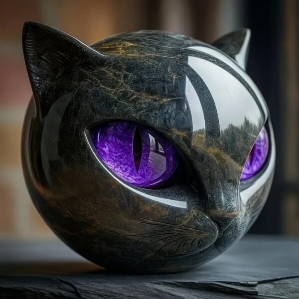 1pc Luxury Black Cat Sculpture - Hand-Carved Glossy Non-Electric Decor, Elegant Home/Office Decoration for Cat Lovers - Perfect Gift for Birthdays, Housewarming, Pet Memorials, Cat Decor, Housewarming Present, Sophisticated Design, Detailed Craftsmanship, Decorative Figurine, Home Decorators, Highquality Craftsmanship, Decorative Statue, Home Decorators