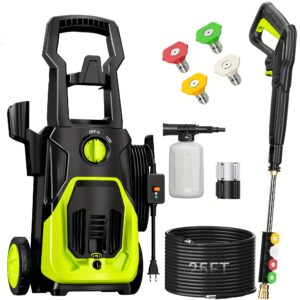 Wash Equipment, Applicators & Accessories – Electric Pressure Washer, 4000 PSI 2.8 GPM Power Washer with 2025 Upgraded 3-in-1 Self-Priming Heavy Duty Water Gun and 4 Nozzles/Foam Cannon for Cars, Driveways, Fences