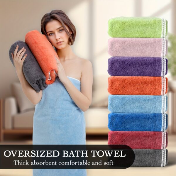 6c70170d-817a-4526-b8b6-19b912654eba.jpg Luxury Polyester Bath Sheet - Modern Woven Oblong Towel, Super Soft Space Theme, Solid Pattern, Extra Large & Ultra Absorbent - 290gsm