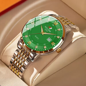 Men'S Quartz Watch with Stainless Steel Strap - Classic Minimalist Design, Date Display, Golden-Tone Accents, Ideal for Business & Casual Wear | Perfect Gift for Birthdays, Holidays, Valentine'S Day, Formal Accessory, Sophisticated Craftsmanship