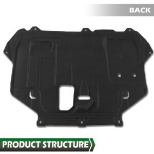 Engine Splash Shield Under Cover for Ford Focus 2012-2018, for Ford C-Max 2013-2018, for Ford Transit Connect 2014-2017 Black Engine Splash Guard