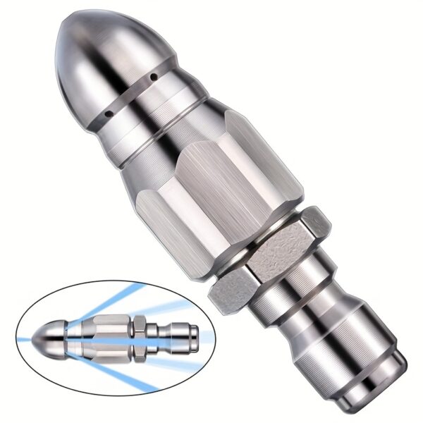 1pc Stainless Steel High Pressure Drain Nozzle - Quick Connection to 1/ 4 Inch Pipe Cleaning Nozzle for Car Cleaning Halloween Gift