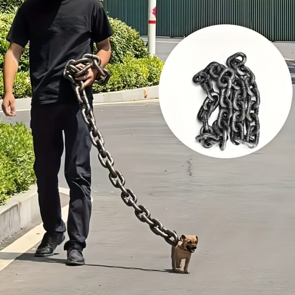[Spooky Halloween Pet Leash] Halloween Themed Funny Pet Leash for Small to Medium Dogs | Lightweight Polypropylene with Chain Design - Durable for Outdoor Walks & Training, Great for Large Dogs, Fun Joke Design Ideal for Photo Shoots, Photo Shoot Accessory, Pet Training Leash, Playful Pet Accessory, Sturdy Metal Buckle, Reinforced Construction, Heavyduty Leash, Halloween Dog Accessory, Dog Owners, Pet Photographers