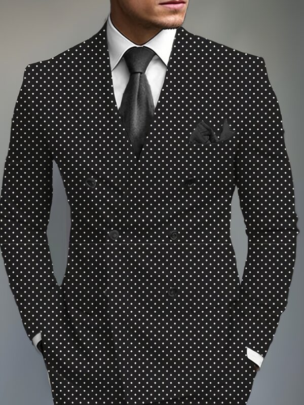 Men'S Lightweight Business Casual Blazer Jacket - Notched Lapel, Machine Washable Non-Stretch Fabric, Regular Fit Office & Formal Coat for Spring/Fall, Elegant White Vertical Stripes Design, Spring Outerwear, Sophisticated Tailoring, Workwear Essential, Classic Style, Durable Construction, Professional Attire