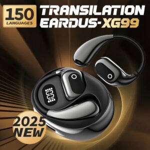 AI Language Translator Earbuds, OWS Real-Time 3-in-1 Translation Earbuds 150 Languages & Accents, Translation Device for Travel Business Learning, Bluetooth 5.0, Bluetooth Earbuds, Headphones, Audifonos, Openearbuds, Wireless Translation Earbuds, Translation Device For All Languages