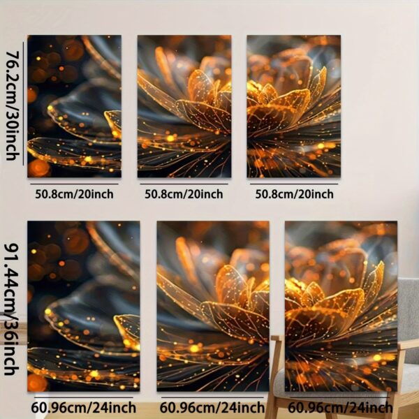 3pcs Set of Exquisite Wrapped Wood Frame Decorative Art Orange Blossom Canvas Wall Art The Poster Set Is Suitable for Home Art Decoration, Murals, Bedrooms, Living Rooms, And Wall Art, And Is The Perfect Gift for Easter And Mother'S Day