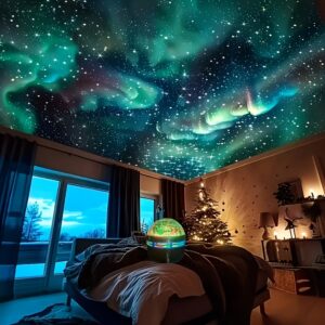 Aurora LED Mood Projection Light RGB Remote Control, for Galaxy Star Projector, Bedroom Night Light Projector Adult Room Home Theater, Ceiling, Gift Decoration, Camping, Wedding Decoration, Amazing Projection Light Gift, Holiday Party With Water Ripple Lamp Cover For Switching Between Water Ripple And Aurora Light