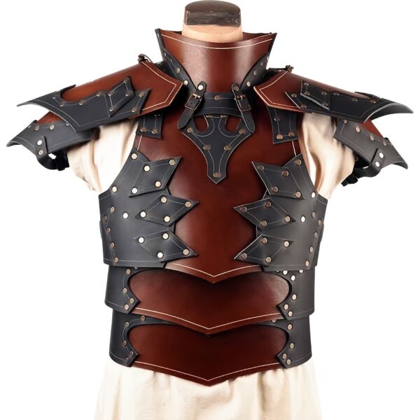 New Medieval Renaissance Viking Shoulder-Faux Leather Stage Costume Cosplay Armor Chest Dress Up