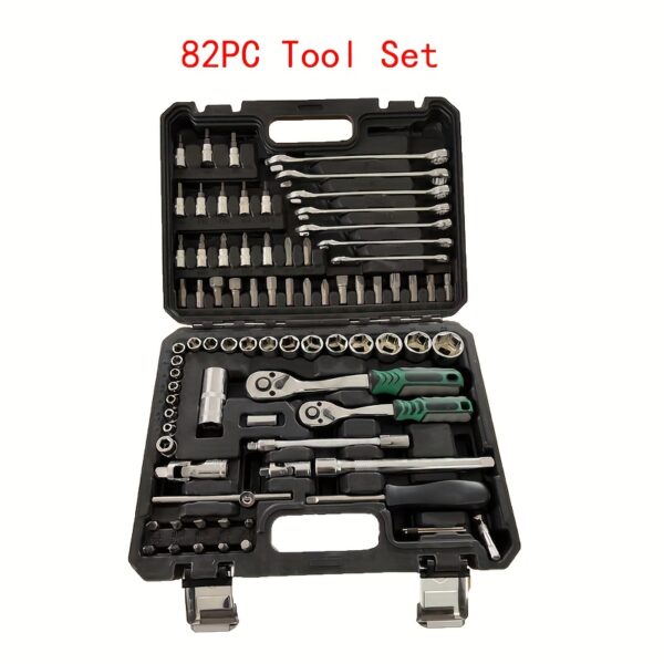 82/94/108pcs Home Tool Kit/ Mechanics Tool Set, Hammer, Screwdrivers, Sockets, Ratchet, Hex Keys, Pliers And More, Auto Repair Tool Set, General Household Hand Tool Set With Storage Toolbox