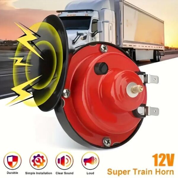 Super Train Horn For Trucks SUV Car Boat Motorcycle Electric Horn-12V used For Trucks, trains And Ships, Electric Snails For Cars, motorcycles, alternative Electronic Parts For Cars